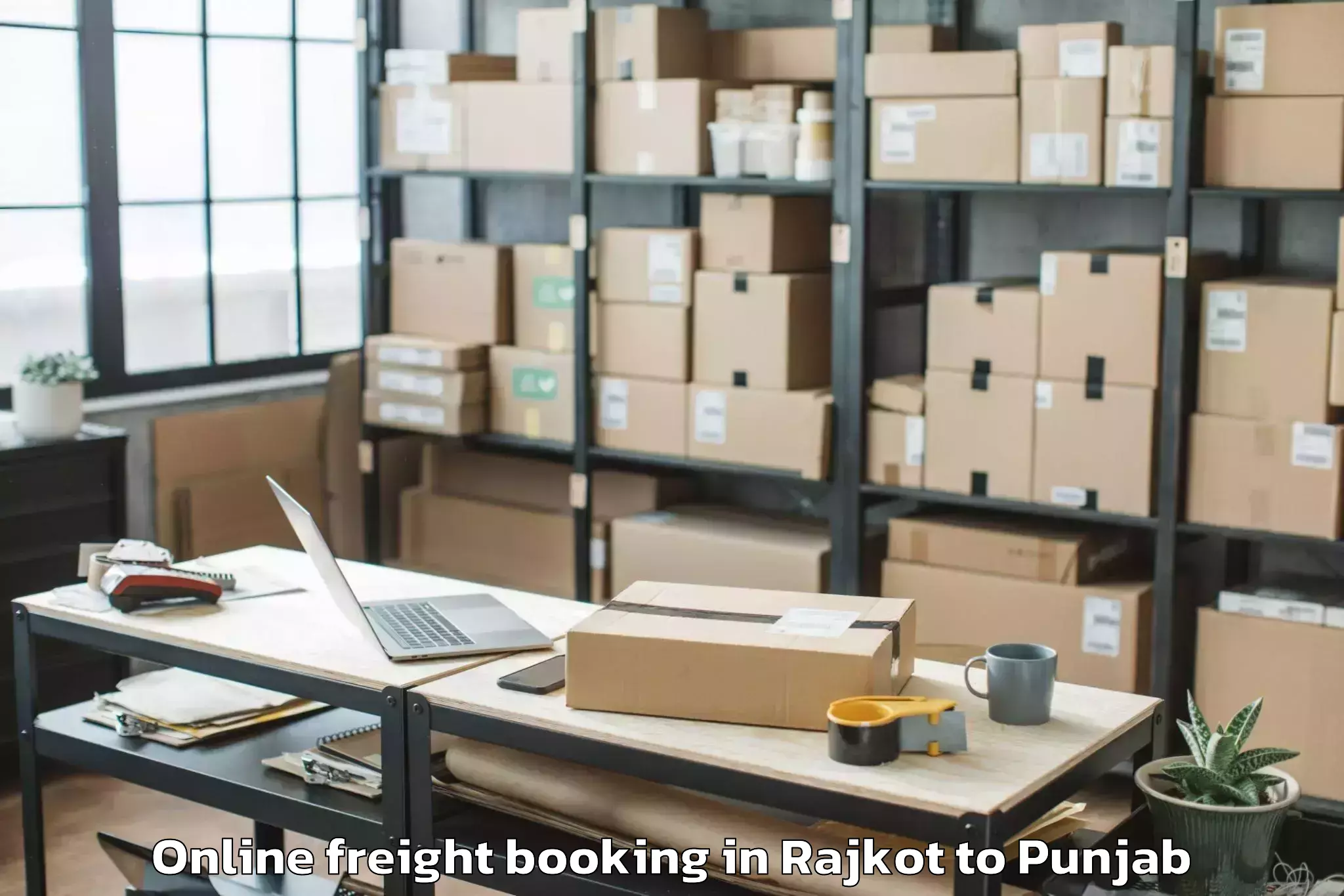 Easy Rajkot to Giddarbaha Online Freight Booking Booking